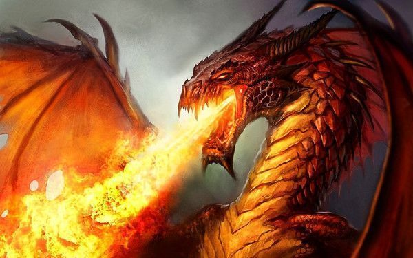 dragon crachant du feu